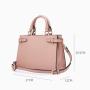 2024  Fashion Office Laptop Business Elegant Lady Style Pink Plain PU Leather Top Handle Bags Branded Handbags