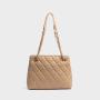 Wholesale Custom Fashion Handbag Nice Quality Pu Leather Shoulder Bag Diamond-Shape Line Tote Bag With Gold Chain For Women