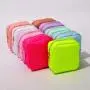 Wholesale Fashion Custom OEM Square Washable Travel Nylon Makeup Bag Pouch Zipper Toiletry Cosmetic Bag