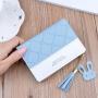 OEM133 Lady Short Coin Pouch Women's Purse New Kawaii Girl Small Change Wallets Coin Bag 3 Fold PU Leather Coin Purse