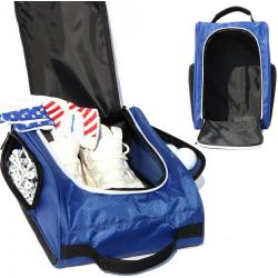 Gelory OEM Custom Logo Travel Golf Shoe Bag Outdoor Zippered Carrier Shoe Bags with Ventilation 3 External Pockets for Golf Accessories