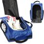 Gelory OEM Custom Logo Travel Golf Shoe Bag Outdoor Zippered Carrier Shoe Bags with Ventilation 3 External Pockets for Golf Accessories