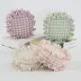 Women Designer Wholesale Custom Logo Weekly Ideas Spring Portable Gingham Cosmetic Pouch Toiletry Bag Ruffle Cosmetic Bag
