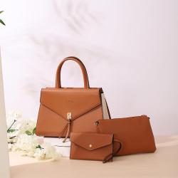 Custom Brand Pure Color Pu Handbags Three Small Women Handbags Single Shoulder Diagonal Cross Bag Girl