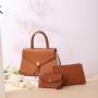Custom Brand Pure Color Pu Handbags Three Small Women Handbags Single Shoulder Diagonal Cross Bag Girl