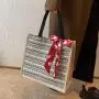 Ethnic Style Retro Linen Tote Bag Women'S New Large Capacity Fashion Mommy Bag Class Shoulder Bag