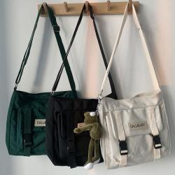 Japanese Minimalist Crossbody Bag Fashion Lady-Style Nylon Waterproof Canvas Bag Cartoon Pattern for Women