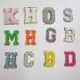 Glitter Chenille 26 Alphabets Self Adhesive Patches 11 Colors Glue Backing Letter Patches for Clothing Hat DIY Letter Patches