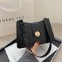 The Latest Fashionable Versatile Shoulder Bag Chain Underarm Handbag Stone Print Pu Leather Cross-body Messenger Bag
