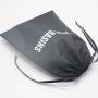 Custom White Logo 210 D Polyester Drawstring Clothes Storage Bag Shopping Bag Promotion Polyester Fiber Gift Shoe Dust Pouch