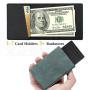 Custom Minimalist Wallet with ID Card Window Pop Up Front Pocket Wallet Genuine Leather Minimalist Card Holder