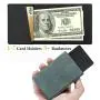Custom Minimalist Wallet with ID Card Window Pop Up Front Pocket Wallet Genuine Leather Minimalist Card Holder