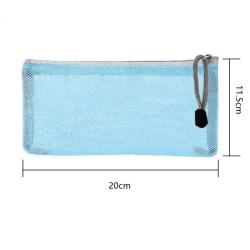 Gelory Custom Color Makeup Bag Travel Cosmetic Pouch Bag Zipper Nylon Mesh Make Up Organizer Bag