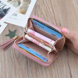 Ladies Cute Small Leather Multi-function Short Wallet Mini Trend Fashion Student Coin Purse Credit Card Clutch Bag Free Shipping