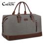 Low MOQ Custom Canvas Travel Bags Large Capacity Vantage Leather Carry On Luggage Bags Men Duffel Travel Tote Weekend Bag