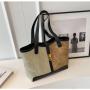 ZWY346 Wholesale New Women Color Blocking Tote Bag PU Daily Elegant Fashion Shoulder Bag Zippered Interior Pocket Girl Handbag