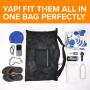 Gelory Best Sale Large Mesh Swim Drawstring Sling Bag Swimming Gym Beach Drawstring Bag with pockets