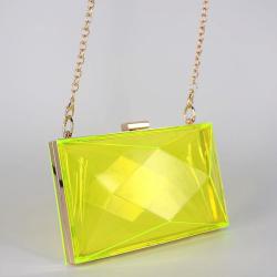 2024 Ladies clutch Purses Fashion Jelly Handbags Transparent Chain Shoulder Box Hand Bag For Women bolsos para mujeres