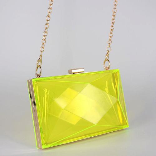 2024 Ladies clutch Purses Fashion Jelly Handbags Transparent Chain Shoulder Box Hand Bag For Women bolsos para mujeres