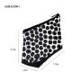 Black and White Polka-Dot PU Leather Makeup bag Cosmetic Bags Make Up Box Case Storage Cosmetic PVC Pouch