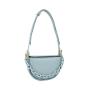 Summer Color Half Moon Saddle Handbag For Woman Crossbody Handbag With Acrylic Chain