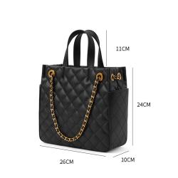 OEM ODM Fashion Shoulder Bag Luxury Ladies Tote Bag Big Capacity Elegant Metal Chain Women Handbags