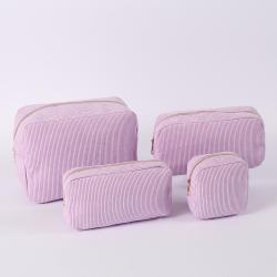 Large Luxury Stylish Makeup Metal Zipper Pouch Jewelry Gift Travel Cosmetic Bag Organizer Corduroy Women Cosmetic Bag