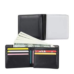 ZF259 RFID Men Short Soft Leather Anti-theft Money Clip Zipper  Pockets Checkbook Cover Slim Card Holder Simple Coin Wallet