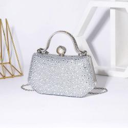 New Fashion Women's Handheld One Shoulder Crossbody Diamond Embedding Dress Hot Diamond Women's Bag