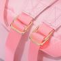 Stock No MOQ Pink Nylon 15" Fashion Book bag Daypack with Pockets Zipper Primary Junior High University school bags for girls