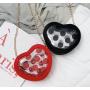 customized transparent pvc ita bag heart shape design painful bag ita bag custom