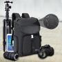 XL163 Outdoor Canvas Vintage Camera Bag Top Bottom Separation Camera Bag Waterproof Wear-resistant Camera Backpack