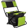 Outdoor portable folding sport hiking hunting picnic camping stool fishing chair with backrest and cooler bag