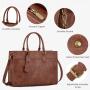 Custom Logo 15.6 inch Laptop Tote Work Bag Purse High Quality Handbag Luxury PU Leather Print Working bags for Women 2024
