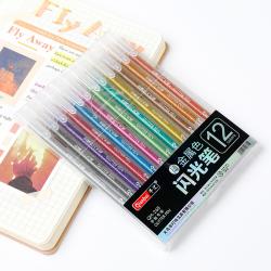 New Design Student Stationery Set for Children Gift Kids School Supplies Wholesale Children's Painting Color Pen 12 Colors