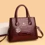 2024 Bags for Women Patent Leather Bright Face Handbag Fashionable New European and American Style Messenger Shoulder Bag