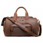 Custom travel bag crazy horse genuine leather handbags for men vintage business trip big totes hand bag with high quality