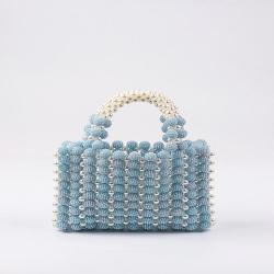 Popular Pearl Ball Evening Dress Handmade Weaving Handmade Handmade Handmade Handmade Handwoven Small Design carteras para mujer 	 sac a main