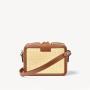 Fashion Mini Ladies Hand Bag Small PU Leather And Straw Handbags Shoulder Crossbody Bags Square Box Shape