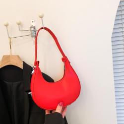 French niche crescent bag female 2024 summer new tide solid color casual texture fashion woman shoulder bag armpit bag
