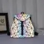 Lovevook Boutiques droppshiping ladies and girls big stock handbags shoulder bags PU geometric rainbow backpack school bags