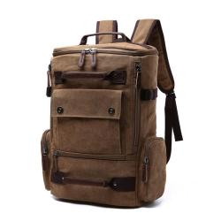 Fashion Men Canvas Laptop Shoulder Backpack Travel Rucksack Sling Bag Cross Body School Back Bag for Man Wholesale