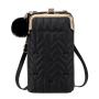 Lingerie mobile phone bag new 2024 women's messenger bag single shoulder crossbody bag simple female clip wallets