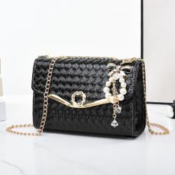2023 Fashion Custom Mini Girl Crossbody Solid Color Luxury Bags Women Handbags With Pearl Pendent