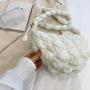 KBW676 Bubble Clouds Bag Pleated Armpit Down Cotton Bag Fashion Shoulder Slant Cross Casual Puff Women Bag