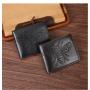 factory supply Cross-border new style men's wallet, multi-card slot, trendy bee embossed short wallet Spot wholesale