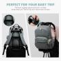 LOVEVOOK Quilted Waterproof Mommy Travel Back Pack with Portable Diaper Pouch Wipeable Changing Pad Baby Diaper Bag Backpacks