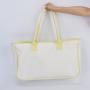 Keymay Custom Logo Durable Multi-color Large Capacity Shipping Bag Ladies Shoulder Bag Summer Canvas Beach Tote Bag Travel
