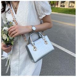 ZR531 Women's Bags Fashion Girl Clemence Colorful Small Square Bag Simple Lattice Zipper Shoulder Crossbody Bag Female Party