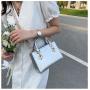 ZR531 Women's Bags Fashion Girl Clemence Colorful Small Square Bag Simple Lattice Zipper Shoulder Crossbody Bag Female Party